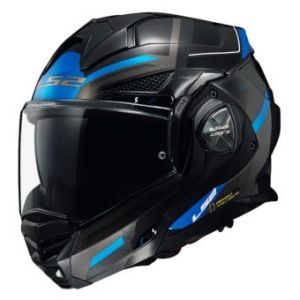 Casques modulables Advant X Spectrum Black Titanium Blue FF901 + Kit bluetooth 5R Lite