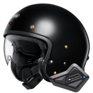 Casques Jet J.O2 Black + Kit Bluetooth BT Mini