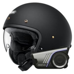 Casques Jet J.O2 Matt Black + Kit bluetooth 60S Harman Kardon