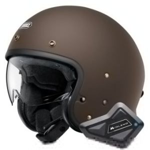 Casques Jet J.O2 Matt Brown + Kit Bluetooth BT Mini