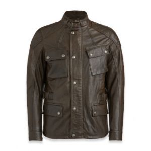 Vestes moto Turner Antique Black Brown