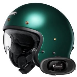 Casques Jet J.O2 British Green + Kit bluetooth 5R Lite Solo