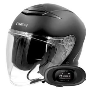 Casques Jet RX31-Jet Matt Black + Kit bluetooth 5R Lite