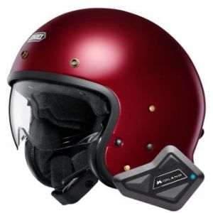 Casques Jet J.O2 Garnet Metallic + Kit Bluetooth BT Mini