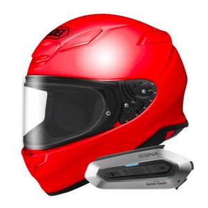 Casques int&eacute;graux NXR2 Shine Red + Intercom Sena SRL-EXT Harman Kardon