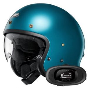 Casques Jet J.O2 Laguna Blue + Kit bluetooth 5R Lite Solo