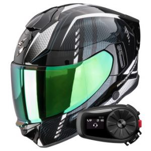 Casques int&eacute;graux Exo 530 Air Theras Black Chameleon White + Kit Bluetooth 5S Solo
