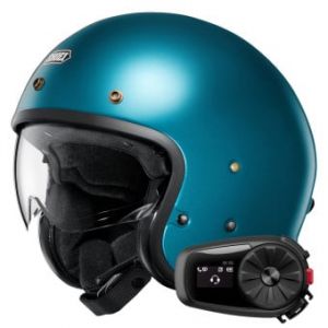 Casques Jet J.O2 Laguna Blue + Kit Bluetooth 5S Solo