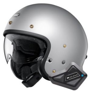 Casques Jet J.O2 Matt Light Silver + Kit Bluetooth BT Mini