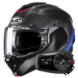 Casques modulables F100 Carbon Stan MC21 + Kit Bluetooth 5S Solo