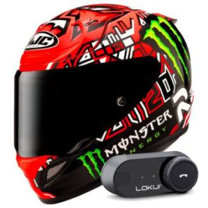 Casques int&eacute;graux RPHA 12 Quartararo Replica II MC1 + Kit Bluetooth Lokui K30