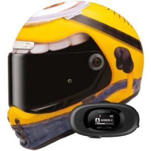 Casques intégraux V10 Stuart Minions MC3 + Kit bluetooth 5R Lite