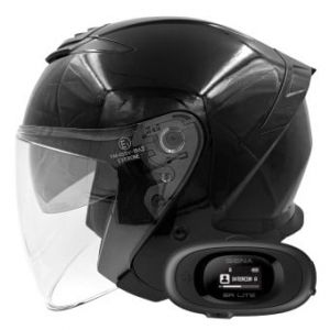 Casques Jet RX31-Jet Shiny Black + Kit bluetooth 5R Lite