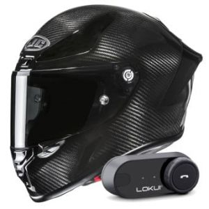 Casques int&eacute;graux RPHA 1 V2 Carbon Black + Kit Bluetooth Lokui K30