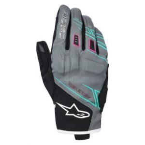 Gants moto Stella Moblast WP Fur Gray Black Pink Fluo