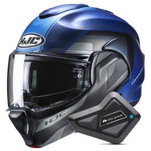 Casques modulables F100 Reff MC2SF + Kit Bluetooth BT Mini