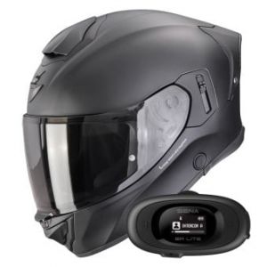 Casques int&eacute;graux Exo 530 i Air Solid Matt Black+ Kit bluetooth 5R Lite