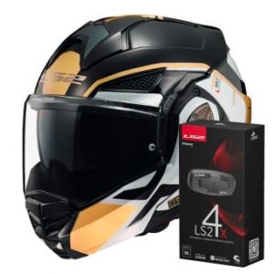 Casques modulables Advant X Metryk Black Sand FF901 + Kit Bluetooth 4X Cardo