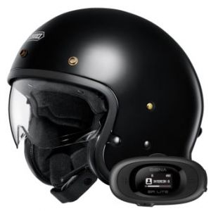 Casques Jet J.O2 Black + Kit bluetooth 5R Lite Solo