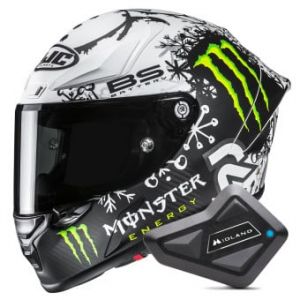 Casques intégraux RPHA 1 V2 Carbon Snow Diablo MC10SF + Kit Bluetooth BT Mini