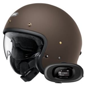 Casques Jet J.O2 Matt Brown + Kit bluetooth 5R Lite Solo