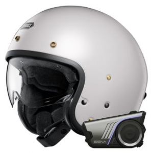 Casques Jet J.O2 Off White + Kit bluetooth 60S Harman Kardon