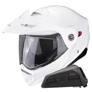 Casques modulables ADX-2 White + Kit bluetooth Exo-Com Link-1 Solo