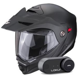 Casques modulables ADX-2 Matt Black + Kit Bluetooth Lokui K30