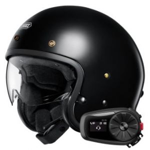 Casques Jet J.O2 Black + Kit Bluetooth 5S Solo