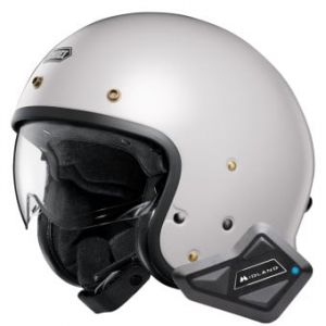 Casques Jet J.O2 Off White + Kit Bluetooth BT Mini