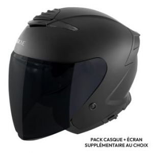Casques Jet RX31-Jet Matt Black + Ecran