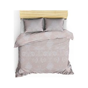 Krali&ccedil;e 240x220cm matelass&eacute;e + 2 taies 60x60 blanc