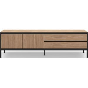 Lorenza 2P2T 180cm ch&ecirc;ne noir 180 x 40 x 55cm