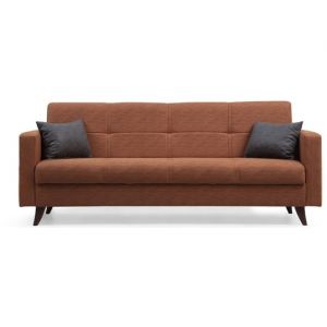 Polya 3 places rouge carrelage 205 x 75 x h86