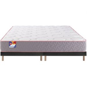 Au lit 160x200 + 2 sommiers velours nuit pieds