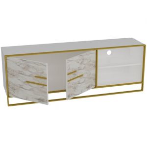 Polka - Blanc, Or 160 x 56,6 x 38,5