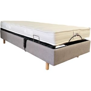 Pack Lola 140x190 TPR Bronx Light Grey + Matelas