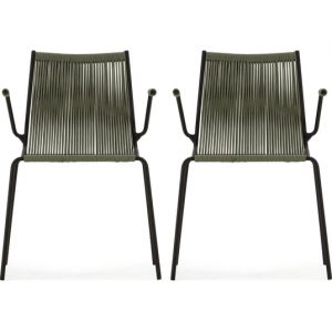 Lot de 2 C. Emily avec accoudoir vert menthe