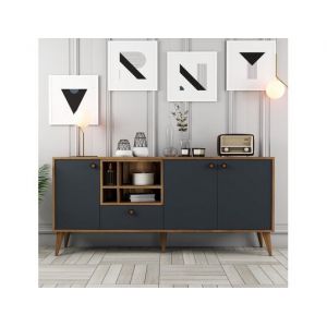 Napoli anthracite noyer 180 x 35 x 81cm