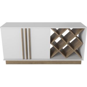 Luna blanc, noyer 150 x 40 x h70cm