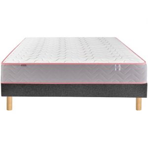 Endormi 90x190 + sommier anthracite + pieds