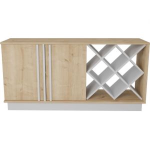 Luna ch&ecirc;ne saphir, blanc 148 x 40 x h70cm