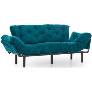 Nitta 3 places Triple vert p&eacute;trole 185 x 70 x h85