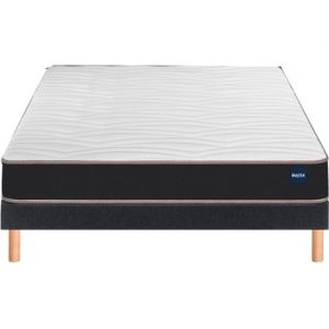 Vitality 1.1 90x190 + sommier gris fonc&eacute; +pieds