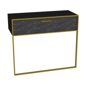 Polka noir or noir 90 x 38,5 x h76,8cm