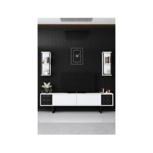 Black Line - Blanc, Noir 180 x 30 x 48