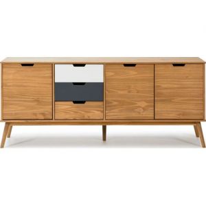 Cusco 3P3T cire gris blanc 171 x 40 x h80cm