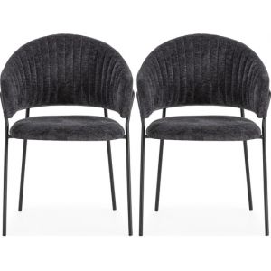 Lot de 2 C. Leticia gris fonc&eacute;