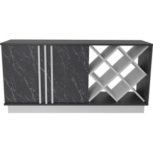 Luna blanc, noir 148 x 40 x h70cm