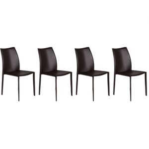 Lot de 4 C. Solene marron fonce synderme